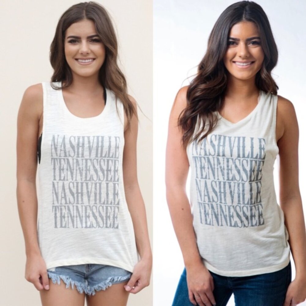 License To Boot | Nashville Tank Top Natural | Size Medium
